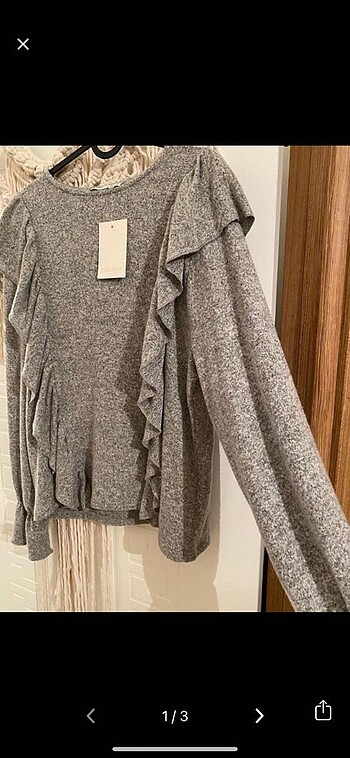 l Beden gri Renk PULL&BEAR yumuşak uzun kollu triko