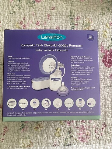 Beden Renk Lansinoh göğüs pompası