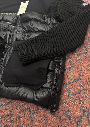 Lufian örme Erkek Siyah Kapüşonlu Fermuarlı Mont - Görsel 4