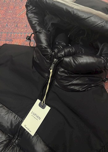 Lufian örme Erkek Siyah Kapüşonlu Fermuarlı Mont - Görsel 3