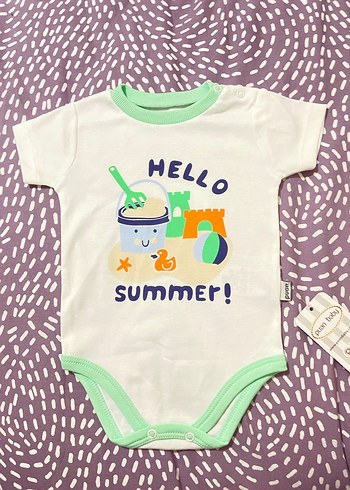 Baskılı Kısa Kollu Bebek Tulum - Görsel 2