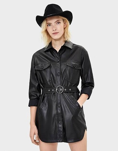 BERSHKA OVERSIZE CEKET ELBİSE GÖMLEK
