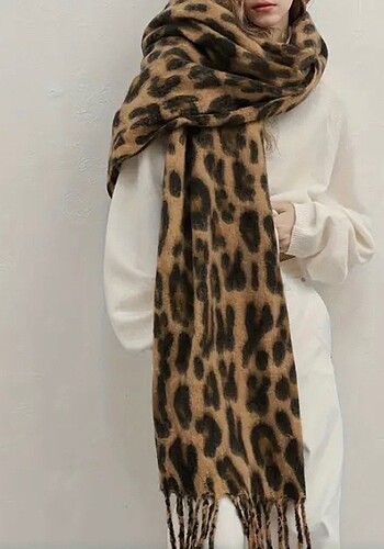Leopar şal atkı fular