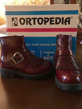 Ortopedia marka ortopedik deri 27 numara çocuk bot çizme ayakkab