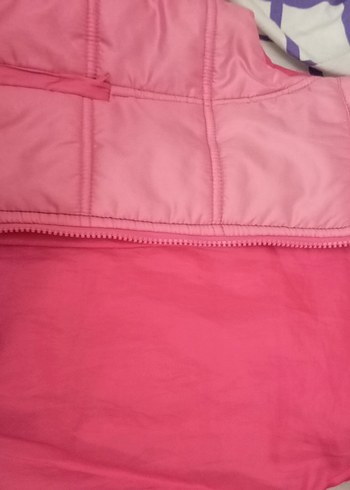 Kızlar için Fermuarlı Pembe Yelek - Görsel 4