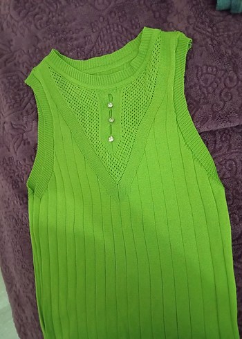 Yeşil Triko Kadın Kazak - Görsel 3