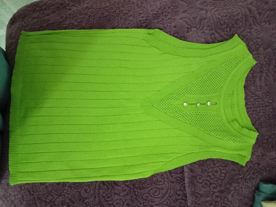 Yeşil Triko Kadın Kazak - Görsel 2