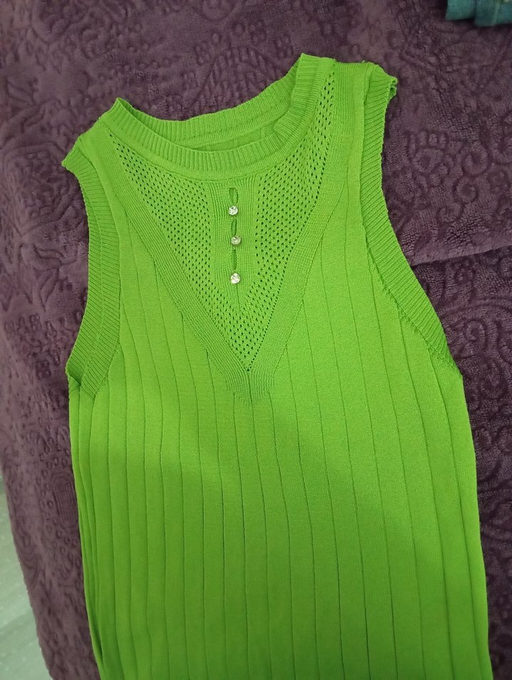 Yeşil Triko Kadın Kazak - Görsel 3