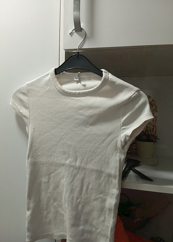 Beyaz Pamuklu Kısa Kollu Tişört - Görsel 3