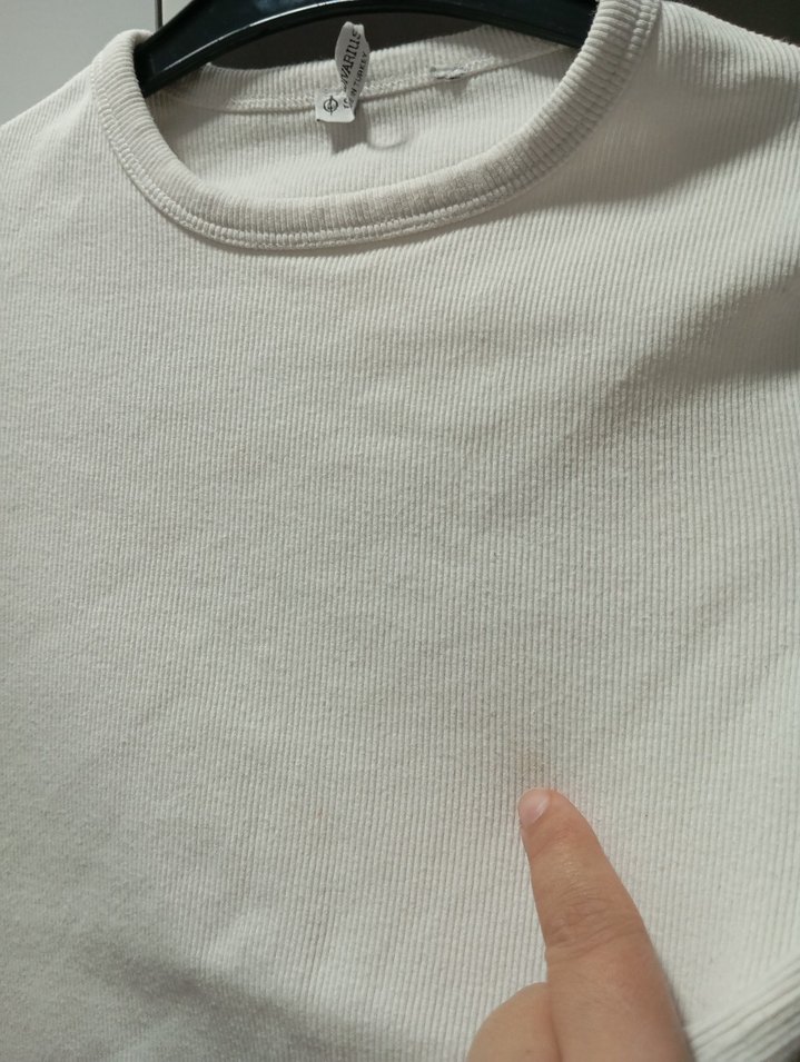 Beyaz Pamuklu Kısa Kollu Tişört - Görsel 4