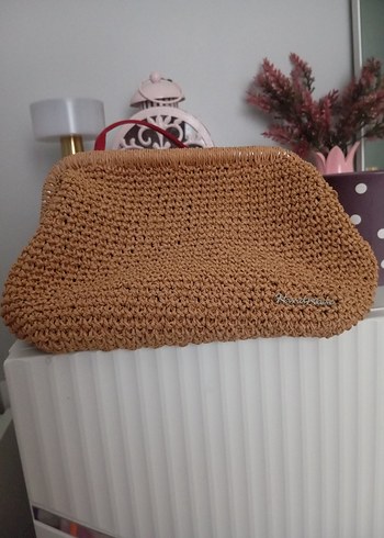 Bej Örgü Kadın El Çantası - Görsel 3