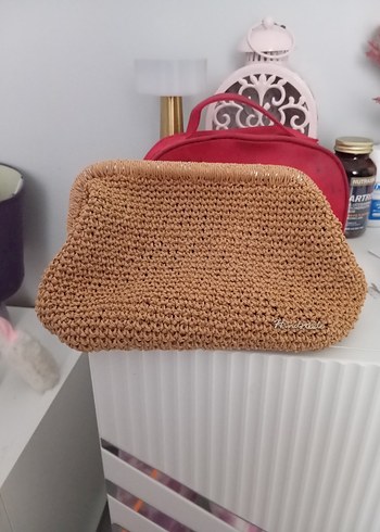 Bej Örgü Kadın El Çantası - Görsel 2