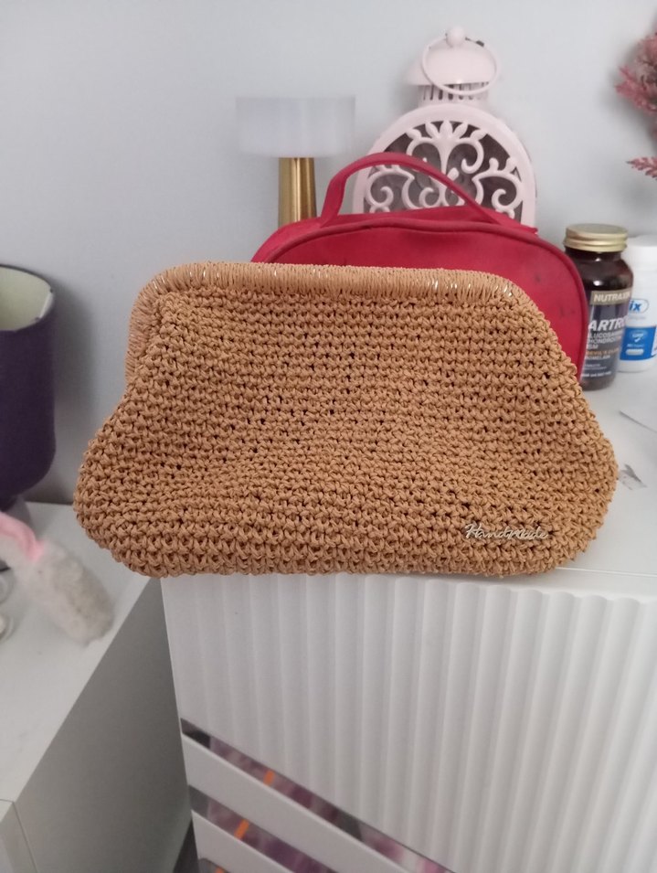 Bej Örgü Kadın El Çantası - Görsel 2