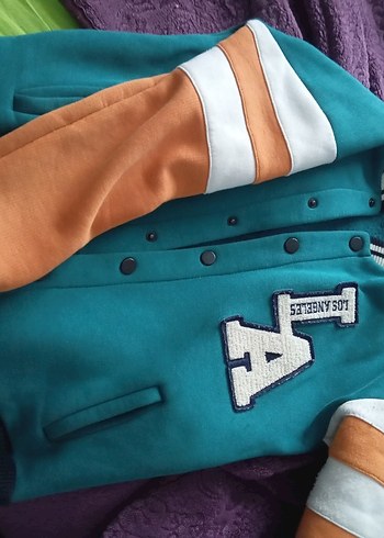 Renkli Erkek veya kız Çocuk Street Wear Ceket - Görsel 2