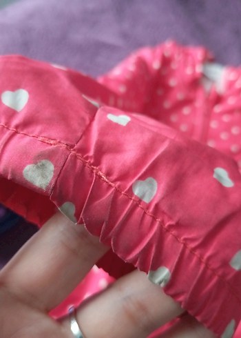 Kız Çocuk Kapüşonlu Pembe Yağmurluk - Görsel 4