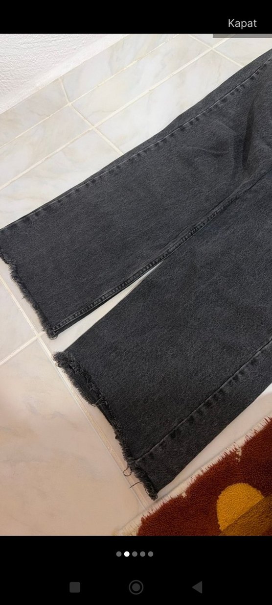 Pull&Bear Siyah Yıkamalı Denim Jean — görsel 2/5