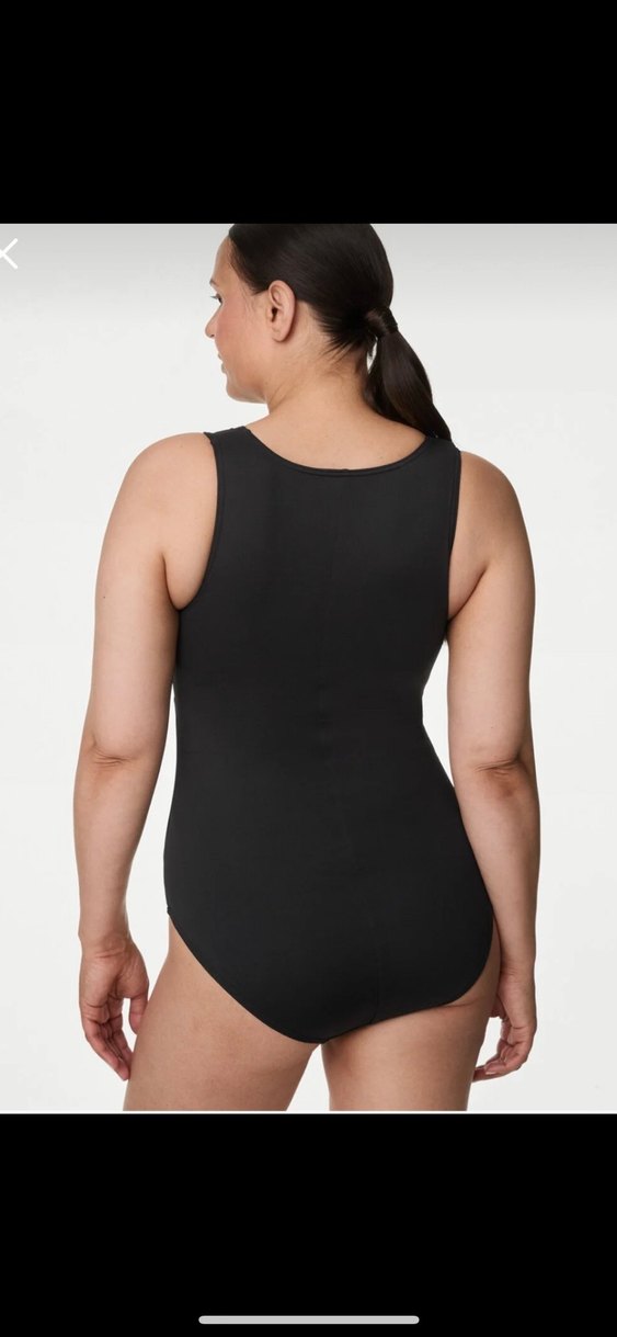 Fermuarlı Siyah Kadın Mayo Marks&Spencer - Görsel 4