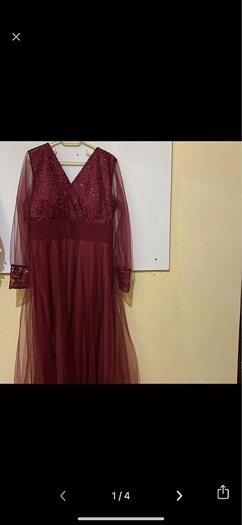 1 kez düğünde giydim hamileydim 38 ve 40 olur