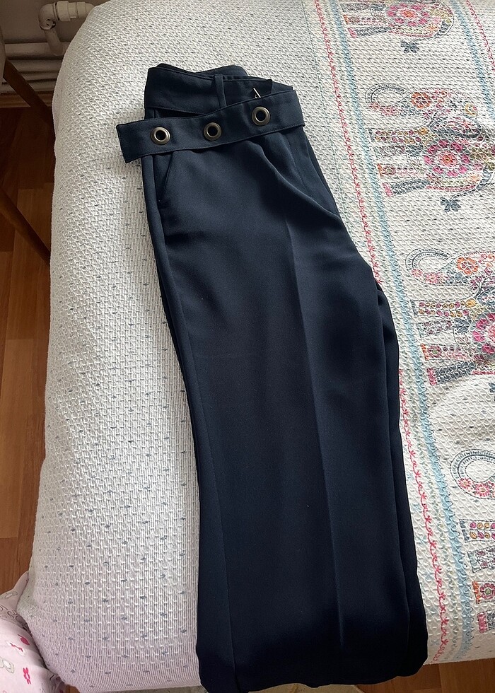 lacivert kumaş pantolon - Görsel 2