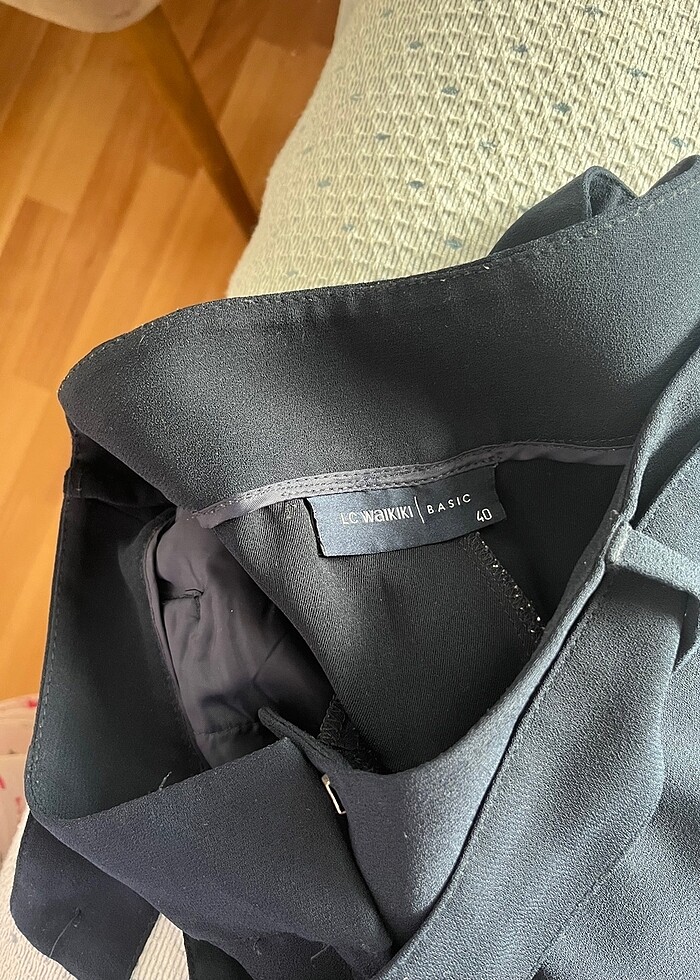 lacivert kumaş pantolon - Görsel 3