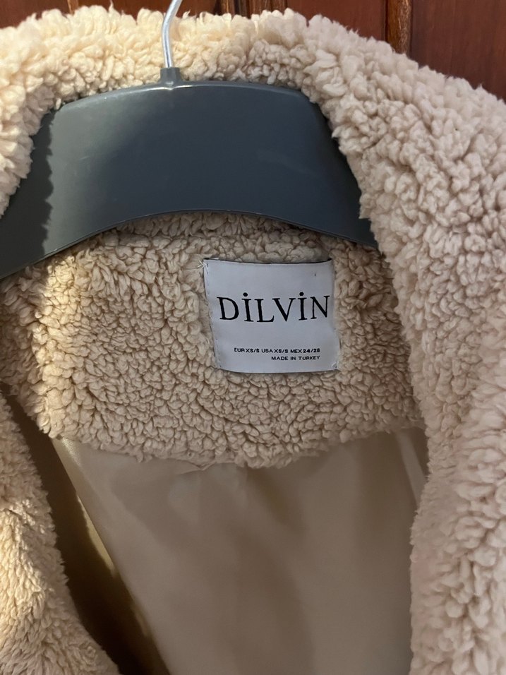 DILVIN Bej Peluş Kadın Ceket - Görsel 2