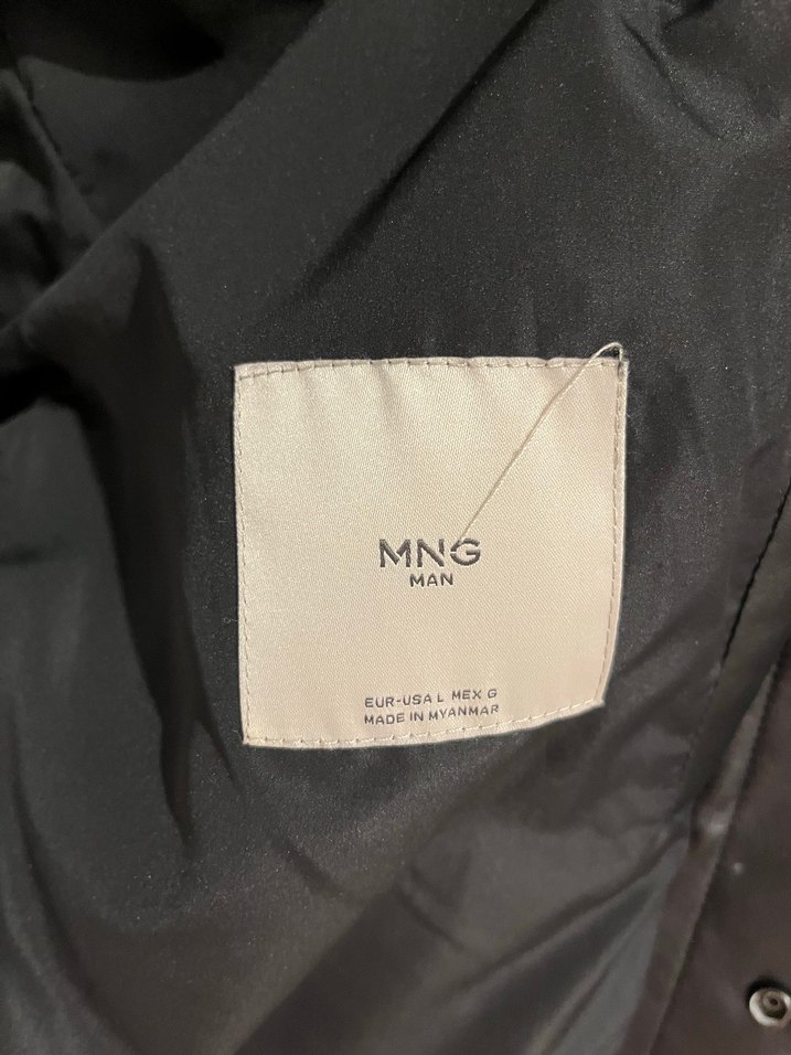 Düğmeli Siyah Deri Biker Ceket - Görsel 5