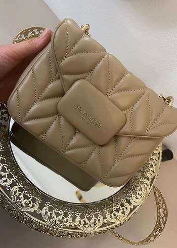 Beden Pierre Cardin Bej Deri Kadın Çanta