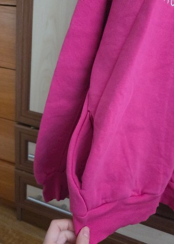 Pembe Uzun Kollu Kadın Sweatshirt - Görsel 2