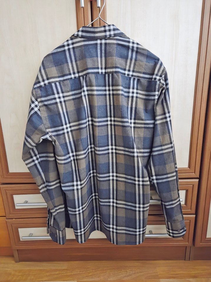 Kahverengi Kareli Uzun Kollu Erkek Gömlek - Görsel 3