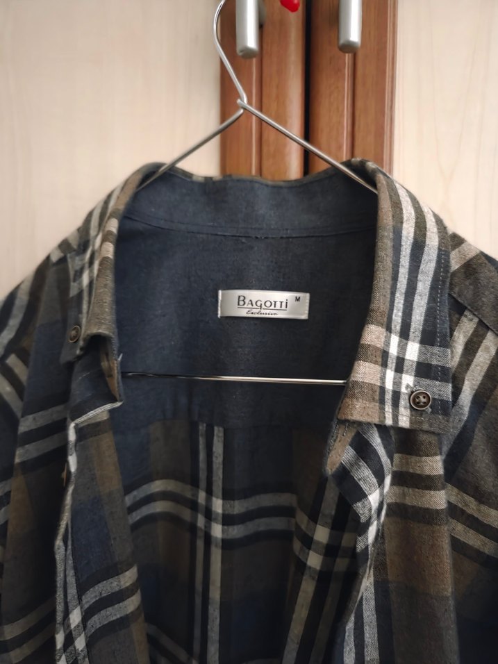 Kahverengi Kareli Uzun Kollu Erkek Gömlek - Görsel 2