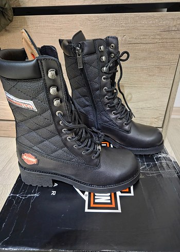 Harley Davidson Rose Black Deri Bot - Görsel 7