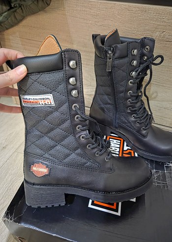 Harley Davidson Rose Black Deri Bot - Görsel 6