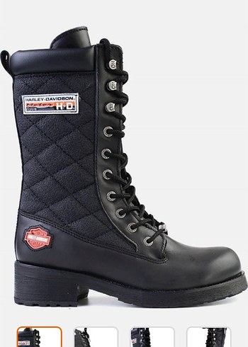 Harley Davidson Rose Black Deri Bot - Görsel 3