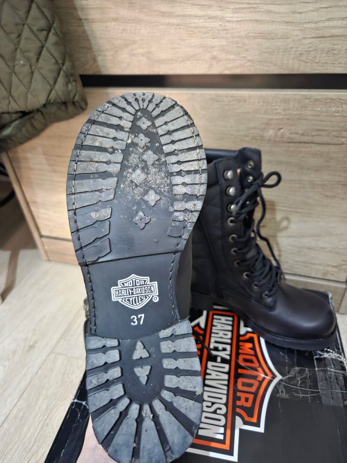 Harley Davidson Rose Black Deri Bot - Görsel 5