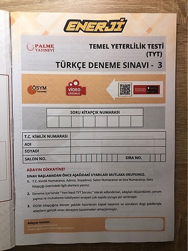  Yks Kitap türkçe deneme