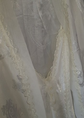 Nakışlı Beyaz Bohem gecelik takımı.. - Görsel 20