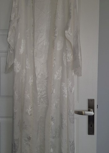 Nakışlı Beyaz Bohem gecelik takımı.. - Görsel 6