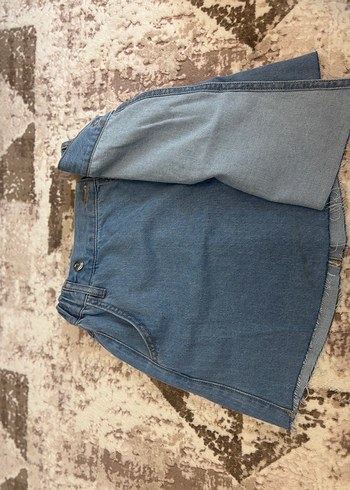 34 Beden Mavi Denim Mini Etek