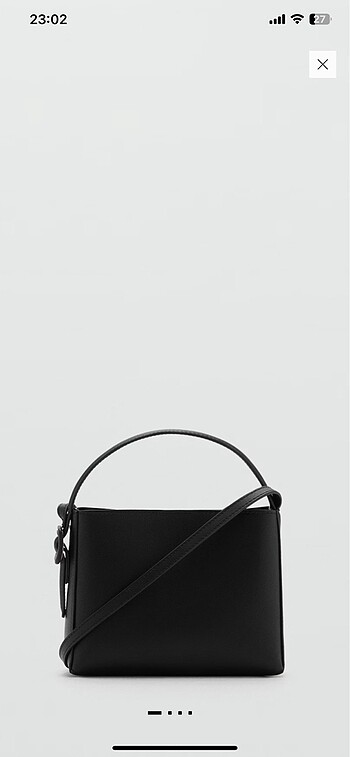 Mango toka detaylı shopper çanta siyah