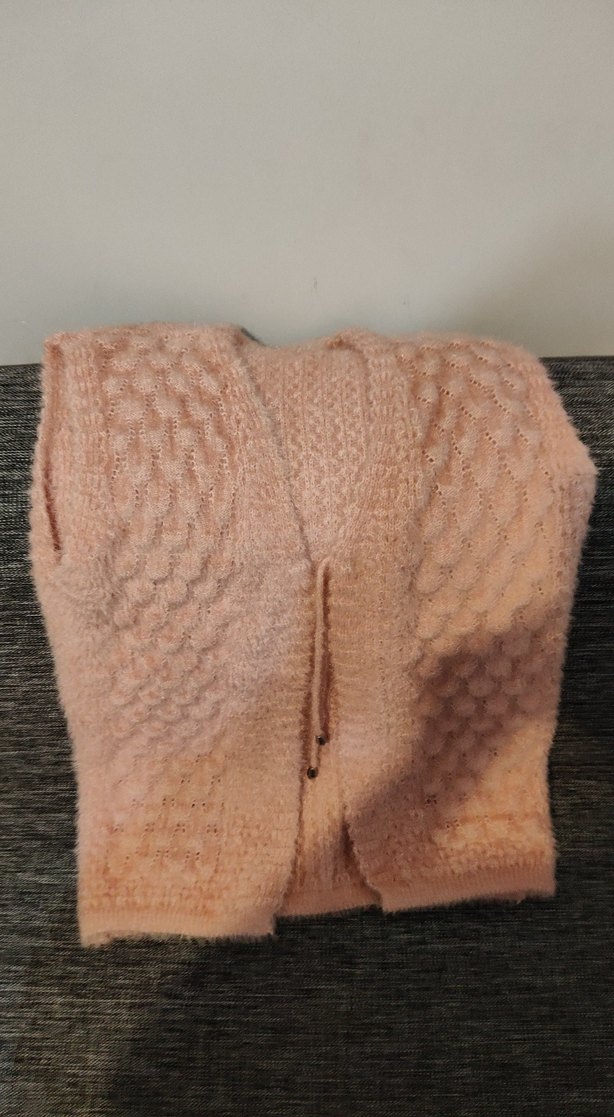 kadın pudra rengi yelek - Görsel 2