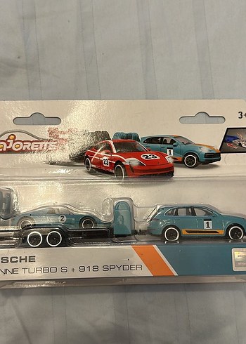 Turkuaz Porsche Yarış Arabası Seti