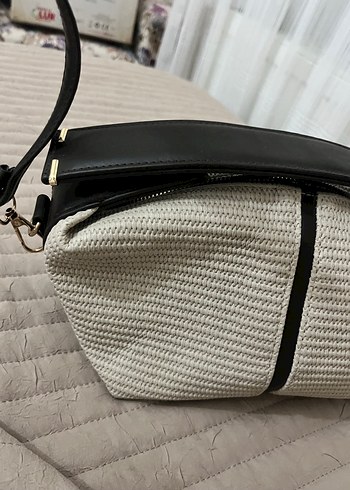 Zara Acı kahve krem tonlarında çanta