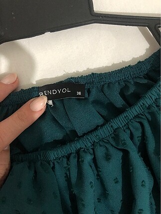 36 Beden yeşil Renk Trendyol bluz