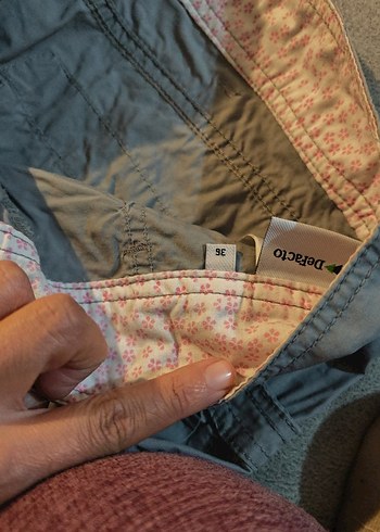 Gri yazlık kargo kapri pantolon - Görsel 4