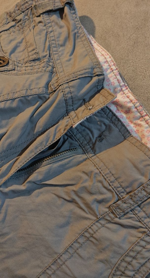 Gri yazlık kargo kapri pantolon - Görsel 5