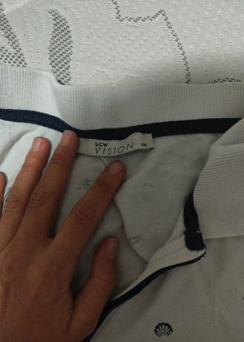 Düğmeli Beyaz Erkek Polo Tişört - Görsel 2