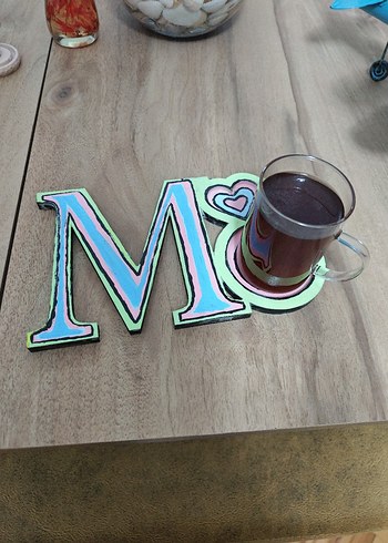 M harfli Kahve ve lokumluk - Görsel 2