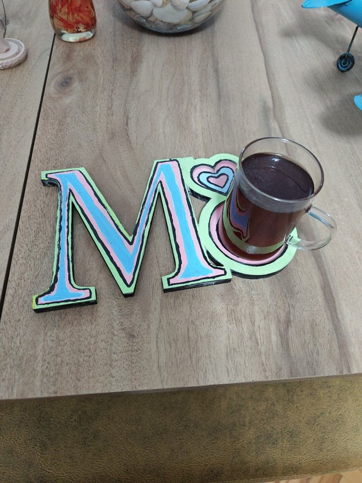 M harfli Kahve ve lokumluk - Görsel 2