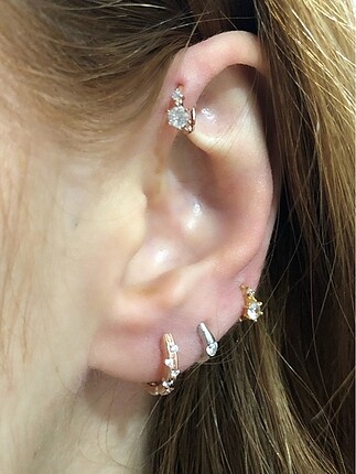 925 ayar Rose Gold Piercing