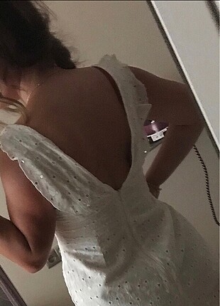 Topshop Beyaz yazlık mini elbise